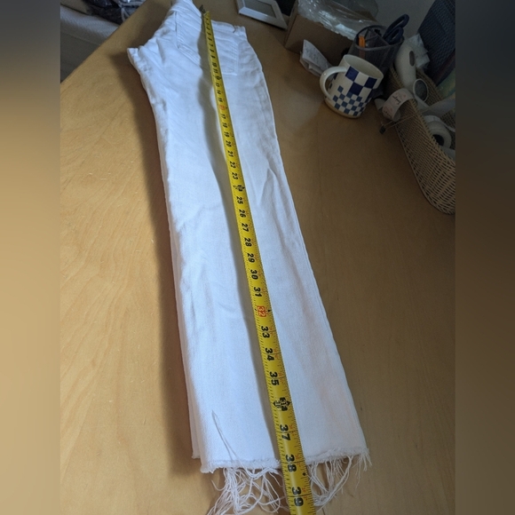 GAP Girlfriend Mid Rise White Pants Size 26 99% Cotton - Picture 12 of 13